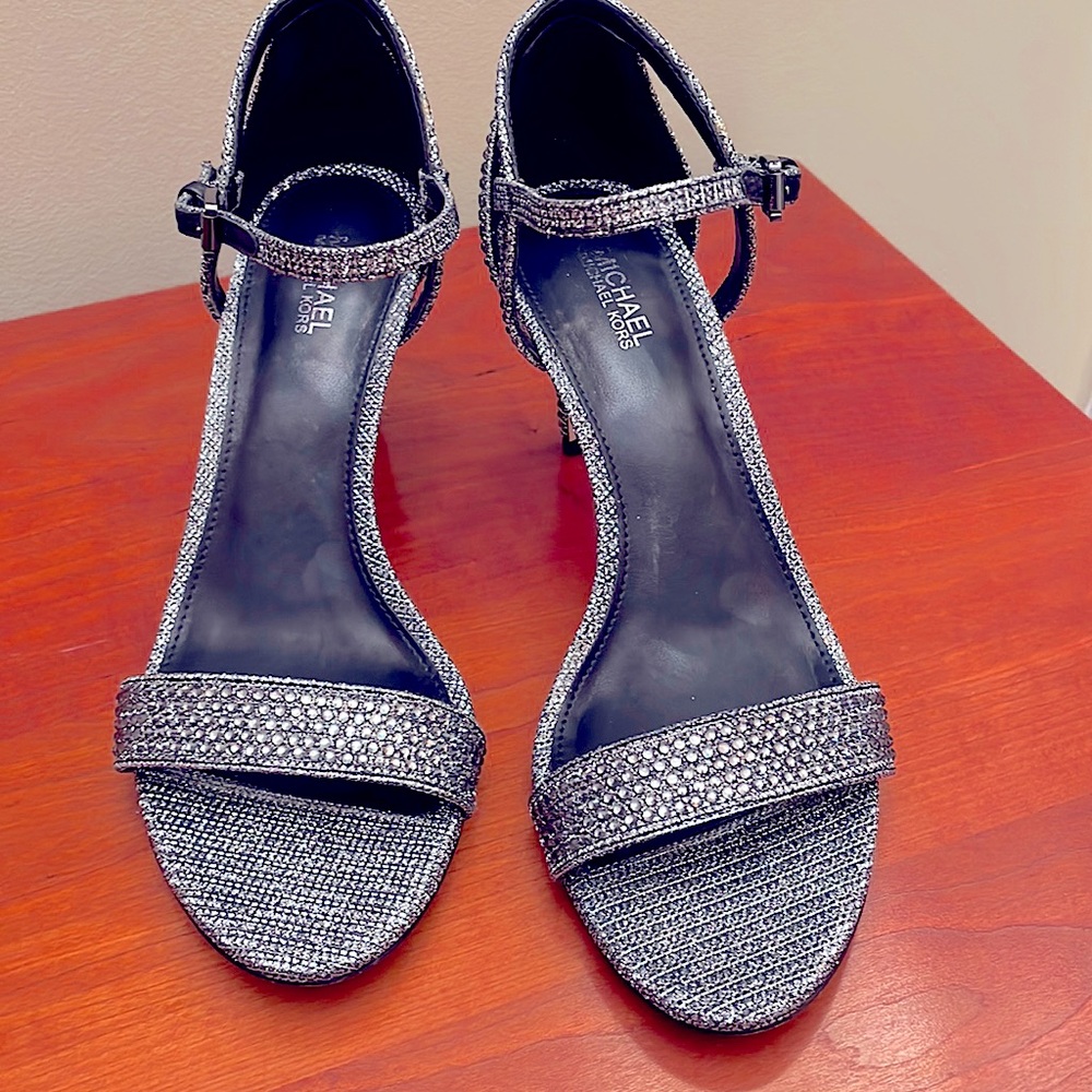 Silver dress sandals by MICHAEL Michael size 7.5.  Worn once!